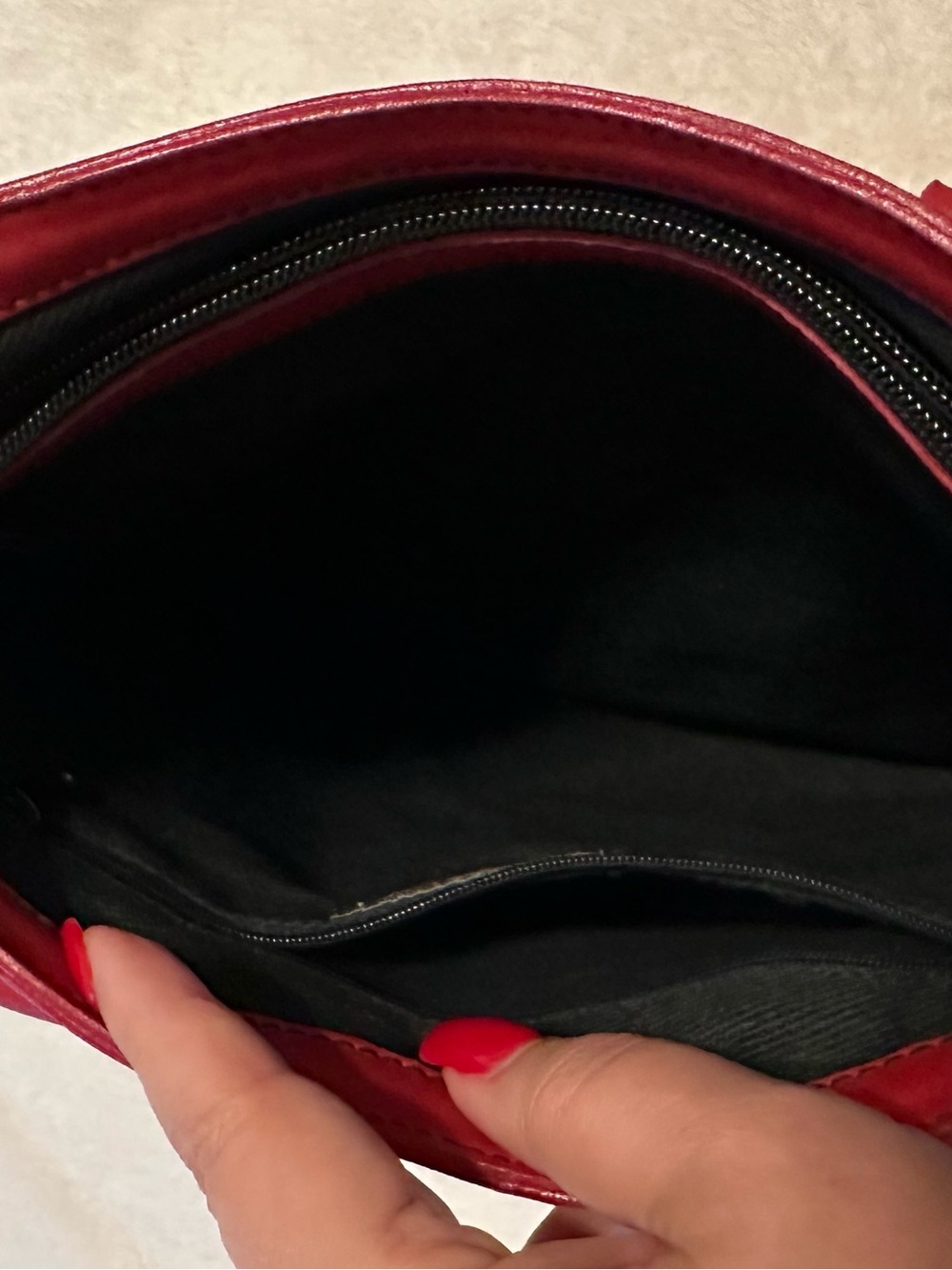 Marco Buggiani Red Genuine Leather Tote Bag Made in Italy - Picture 5 of 9